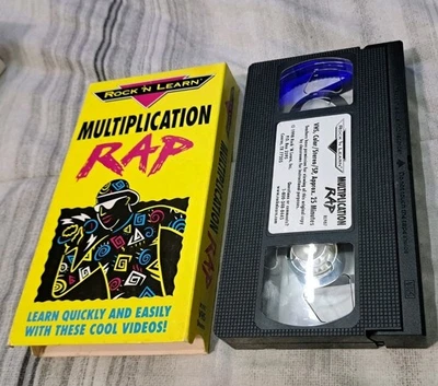 Rock N Learn Multiplication Rap VHS Cassette Tape Works VERY RARE VERSION  - Image 1 of 3