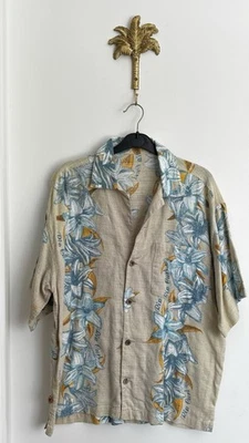Vintage - RIP CURL Hawaiian Floral Surfing Camp 90s Shirt Mens Large  Y2K - Image 1 of 4