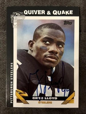 2004 Topps Fan Favorites #GLL Greg Lloyd QUIVER & QUAKE ON-CARD AUTO STEELERS - Image 1 of 4