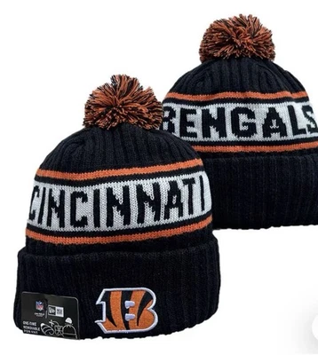 Cincinnati Bengals New Era Gorro Tejido Pom Invierno NFL Sombrero NUEVO ENVÍO A EE. UU. 1 DÍA G🧐 Foto 1 de 2