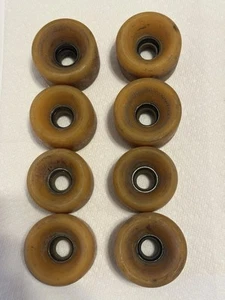 LOT of 8 Very Vintage Roller Speed Skate Skating Wheels & Bearings. - Picture 1 of 3