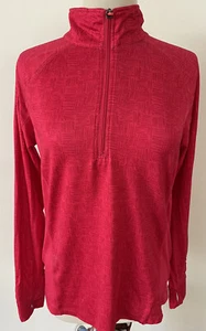 Tek Gear Womens Red Dry Tek Long Sleeves 1/4 Zip Jacket And Tank Top Size L - Picture 1 of 7