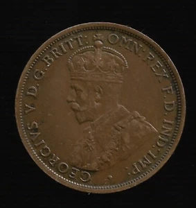 AUSTRALIA COIN 1 PENNY 1915 (L) XF+ - Picture 1 of 2