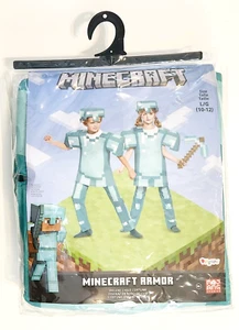 Kids Minecraft Halloween Costume Boys Girls Armor Deluxe Size Large 10-12 Child - Picture 1 of 3