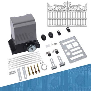 4400lb Electric Sliding Gate Opener Garage Door AC Motor with 2 Remotes 6m Racks - Picture 1 of 75