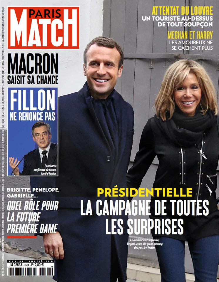 Paris Match n° 3534 du 9 février 2017 - Emmanuel et Brigitte Macron (RARE) - Photo 1/1