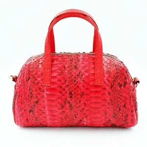 Neue blutige rote echte Schlangenleder Haut Frauen Schulter Handtasche Handtasche. - Bild 1 von 10