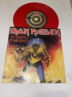 Iron Maiden The Number of The Beast NM 7" Single RED Vinyl EMI 5287 Play Tested - Image 1 of 2