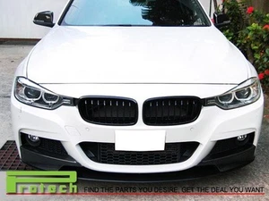 Performance Carbon Fiber Front Bumper Splitter Lip (3PCS) For BMW 2012+ 335i M - Picture 1 of 2