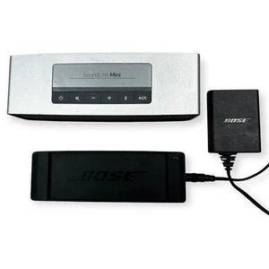 Bose SoundLink Mini Silver with Docking Station and Charger -Works - Read Below - Picture 1 of 7