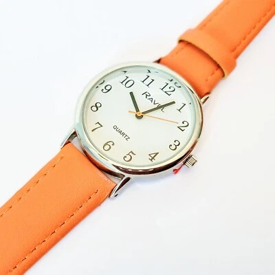 Ravel Easy Read Unisex Quartz Watch Orange Strap R0140.18.1 - Image 1 of 2