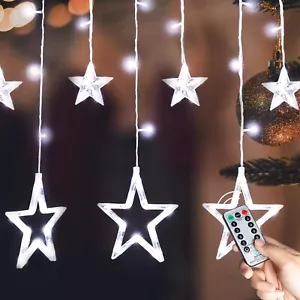Star Fairy 138 LED Curtain String Lights Wedding Party Window Decor w/ Remote - Picture 1 of 8