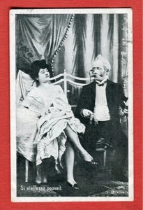 CPA Si vieillesse pouvait . homme assez agée séduit par jeune femme assise - Bild 1 von 2