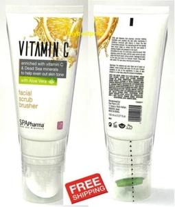 Spa Pharma Dead Sea Minerals Facial Scrub Brusher VitaminC Aloe Vera.Sealed - Picture 1 of 2