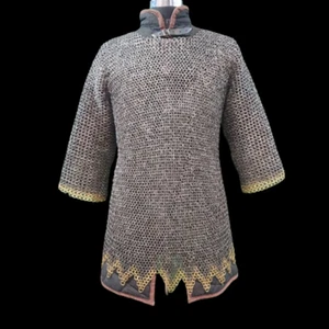 9mm flach genietet Edelstahl Kette Versandhemd Messing Zick Zack Vatertag Geschenk - Bild 1 von 6