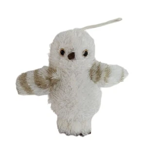 Snow Owl Plush Stuffed Animal Hanger Fuzzy Toy 5 Inches Super Cute Fluffy Bird - Picture 1 of 2
