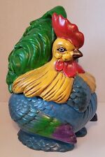 Vintage Atlantic Mold Ceramic Rooster Chicken Cookie Jar Collectible