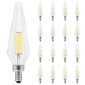 Luxrite E12 Candelabra LED Light Bulbs 60 Watt Equivalent, 4000K Cool White,... - Picture 1 of 7
