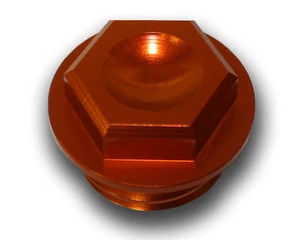 KTM 65SX,85SX,105SX,125,150,200,250,300,360,380 ALUMINUM ORANGE OIL FILL PLUG Z - Picture 1 of 2