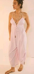 Free People Jumpsuit Whatever You Want Lilac Pink Jumpsuit Size Large - Picture 1 of 3