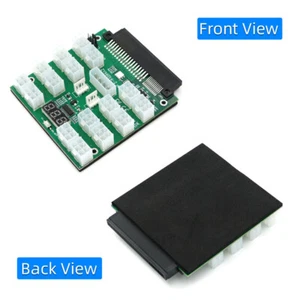 ATX 16x 6Pin 1x 4pin 12V Power Supply Breakout Board Adapter with SATA to 4 Pin - Picture 1 of 7