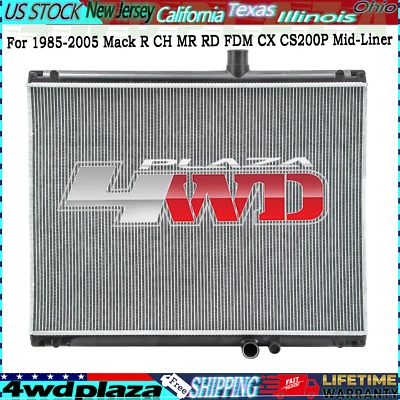 Aluminum Core Radiator For 1985-2005 Mack CH 10.0L CX RD FDM 11.0L 11.9L 16.4L — 第 1/4 张图片