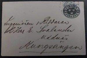 1901 Sweden 4Ore stamped Cover cd Stockholm-Kungsängen - Bild 1 von 2