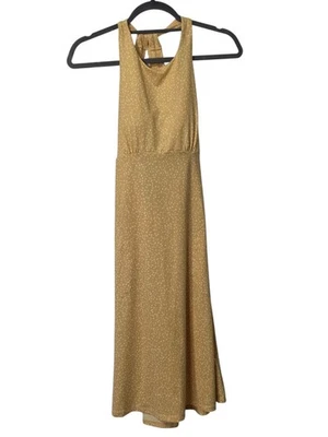 Prana Jewel Lake Summer Dress Small Yellow High Neck UPF 30 Padded Bra - Image 1 of 4