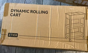 3-Tier Rolling Storage Cart Small Utility Organizer Rack w/ Wheels - Picture 1 of 6