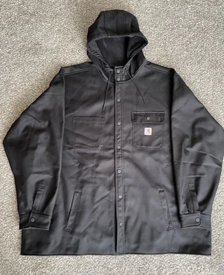 Men's CARHARTT RAIN DEFENDER® 4XL  JACKET  RELAXED FIT Black, fleece lined - Image 1 of 4