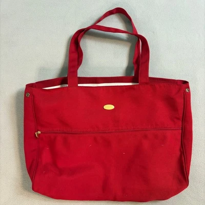 Christian Dior Parfums Red Tote Bag Purse Travel Shopping - Image 1 of 4