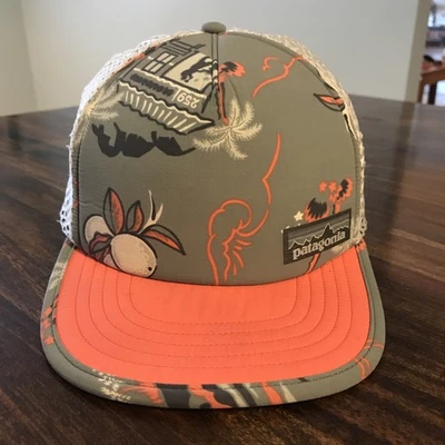 Raro Patagonia Pico de Pato Correa Malla Camionero Sombrero Street Tacos Gorra Verde Melón Foto 1 de 4