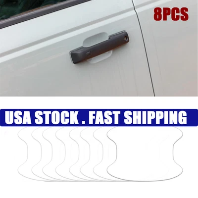 8pcs Anti Scratch Door Handle Cup Protector Cover Transparent Sticker For F-150 - Изображение 1 из 4