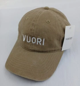 NWT VUORI Embroidered Logo Adjustable Cotton Hat Cap Camel One Size OSFA - Picture 1 of 8