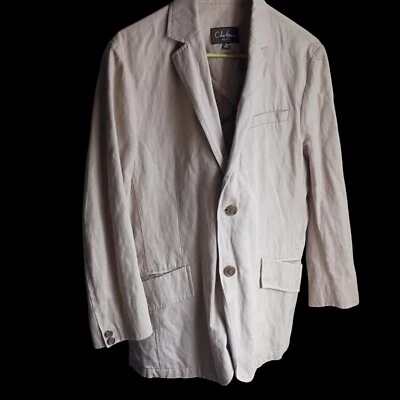 Chaqueta Blazer Colección Cole Haan Para Hombre Pequeña Cuello Bolsillos Internos Frontales Foto 1 de 4