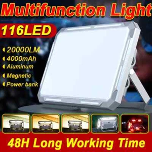 20000LM 4000mah LED Camping Lamp USB C Rechargeable Strong Magnetic Work Lights - Picture 1 of 24