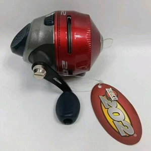 NEU Zebco 202 Spin Cast Angelrolle dunkelrot Classic mit 10lb Schnur sofort einsatzbereit - Bild 1 von 7