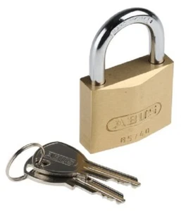 Abus MASTERKEYED BRASS PADLOCK 40mm Width, 22.5mm Steel Shackle *German Brand - Picture 1 of 3