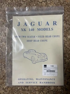 Jaguar XK 140 Models Operating Maintenance Service Handbook Original (mr235) - Picture 1 of 6