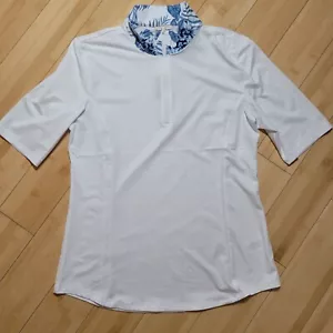 Tommy Bahama Polo Golf Shirt Medium White 1/4 Zip Women's - Picture 1 of 10