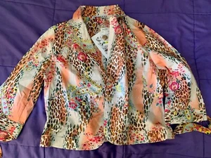 Passion Concept Animal Print Jacket Sz XL New w/ Tags - Picture 1 of 3