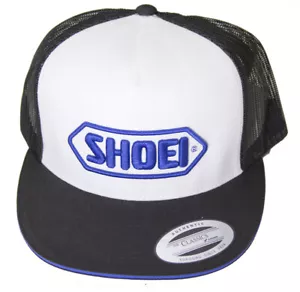 Shoei Helmets Trucker Motorcycle Motorbike Cap White (Blue Logo) - Picture 1 of 2