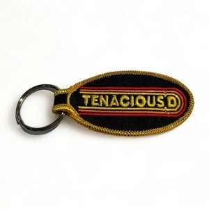 Tenacious D Key Chain Ring Jack Black Comedy Duo Stripes Embroidered 2006 NOS - Picture 1 of 3