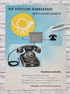 1980er Deutsche Bundespost Zwischenumschalter Telefon Amtsgespräch Werbung alt - Picture 1 of 2