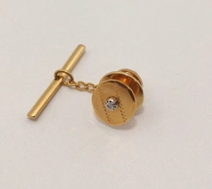 Cravatta vintage tono oro tac con piccoli strass look classico - Foto 1 di 5