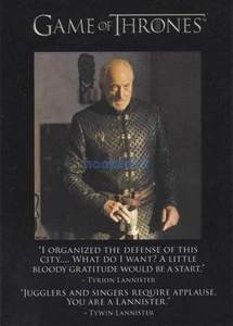 Juego de Tronos: Temporada 3 - Tarjeta de persecución citable #Q27 Tywin Lannister - Imagen 1 de 2