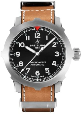 Breitling Navitimer Black Dial Leather Strap Steel Automatic Men's Watch AB2040 - Image 1 of 4