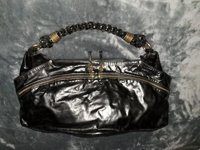 $890 R&Y AUGOUSTI Paris Grande Cuero Laminado Art Deco Bolso de Hombro Foto 1 de 4