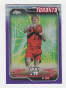 2024-25 TOPPS CHROME PURPLE REFRACTOR GRADEY DICK TORONTO RAPTORS #92 - Picture 1 of 1