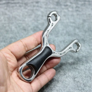 Hunting Stainless Steel Slingshot Traditional Catapult Archery Slingbow Shooting - Picture 1 of 6
